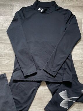 Under Armour Fitted ColdGear Set YL Black